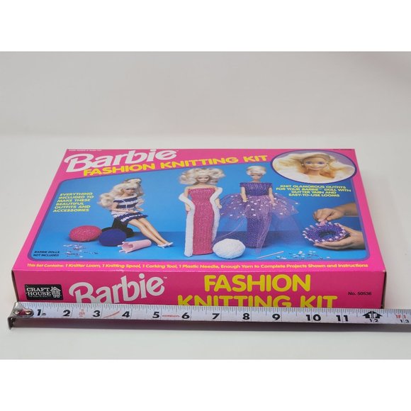 Brand New Vintage Barbie Fashion Knitting Kit With Glitter Yarn #50536‎ 1993 - Picture 10 of 12